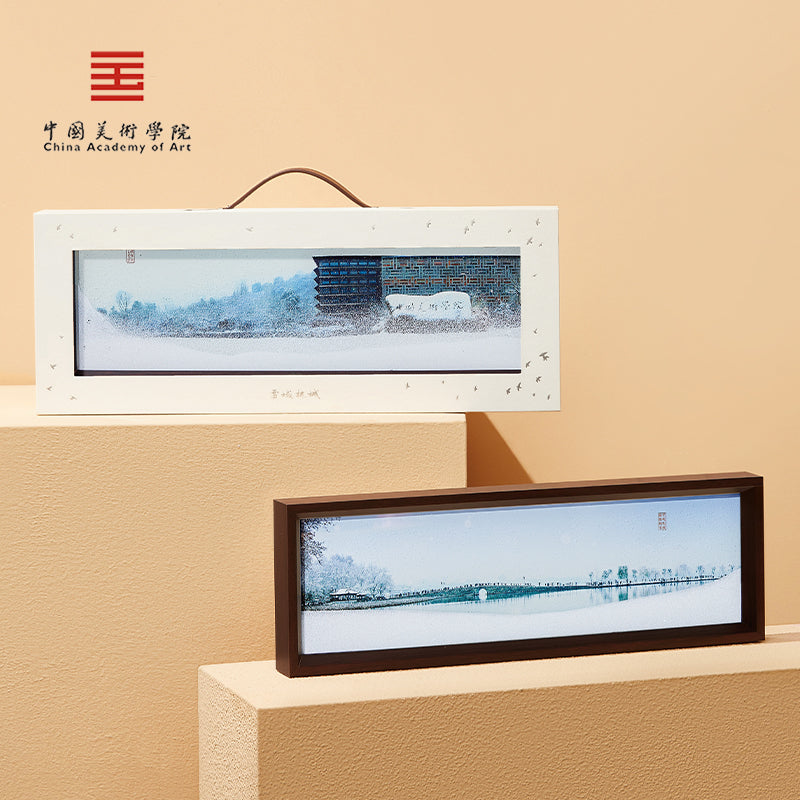 China Academy of Art Cultural and Creative Arts Hangzhou West Lake National Wind Sand Ornament Desktop Screen Moving Home Birthday Gift